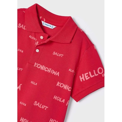 Поло тениска с щампа Better Cotton за момче