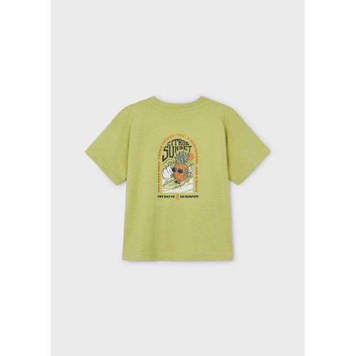 Тениска с щампа на гърба Better Cotton за момче