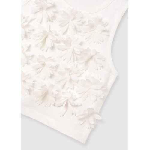 Топ с релефни цветя Better Cotton за момиче