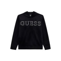 Суитшърт с качулка за момиче GUESS в черно