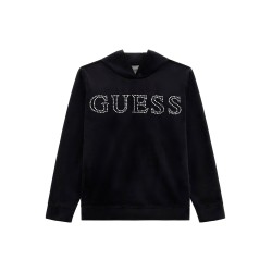 Суитшърт с качулка за момиче GUESS в черно