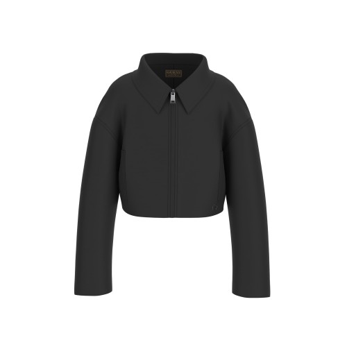Късо сако с цип за момиче GUESS в черен цвят