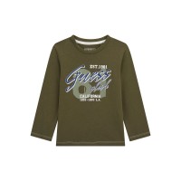 Блуза с дълъг ръкав за момче GUESS в зелено
