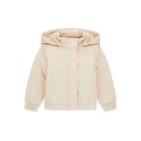 Бежово яке с качулка GUESS за момиче