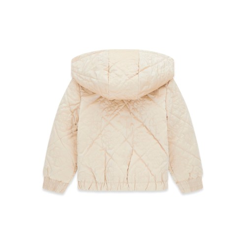 Бежово яке с качулка GUESS за момиче
