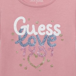 Тениска Guess за момиче с щампа 