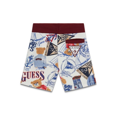 Къси панталони на принт Guess за момче с връзки