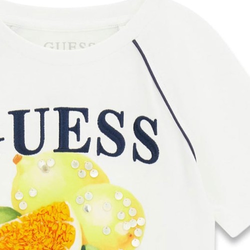  Тениска Guess Детска  за момиче с лимони