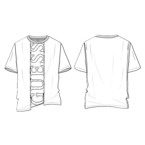 Тениска Guess с лого отпред за момче