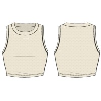 Top трикотажен Guess за момиче с лого бродерия