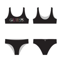 Бански 2ч Guess за момиче с лого