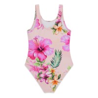 Цял бански Guess за момиче с лого и ефектен принт