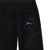 Дънки Guess за момиче с широк крачол и лого 