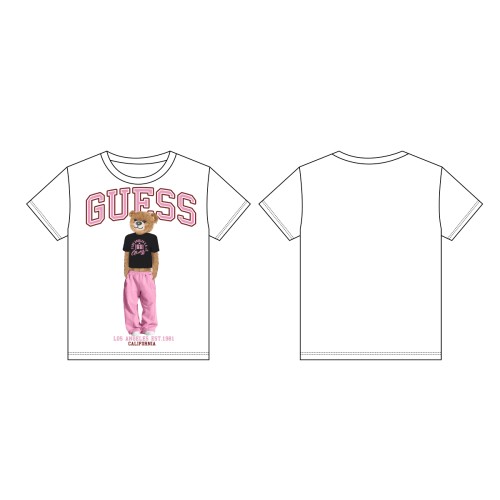 Тениска Guess с мече за момиче 