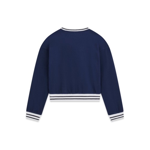 Блуза Guess за момиче с кант и лого