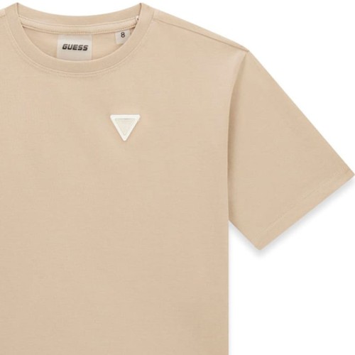 Къса тениска Guess за момиче с метално лого