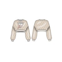 Суитчър блуза  Guess за момиче с лого отпред