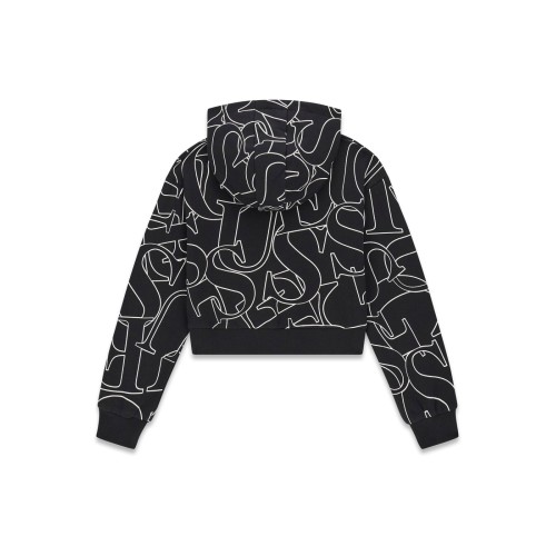Суитчър с качулка Guess за момиче с принт лого