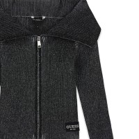 Жилетка Guess за момиче с голяма яка и цип