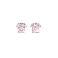 Тениска Guess за момиче с ефектен принт лого