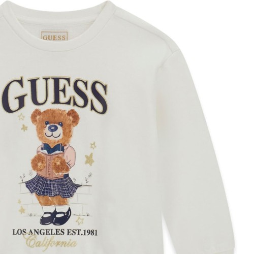 Блуза Guess за момиче с мече и лого
