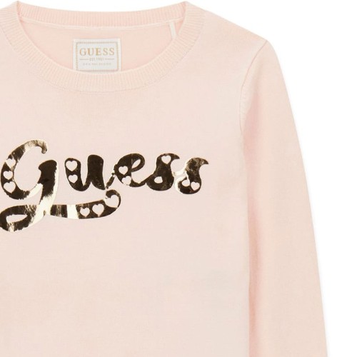 Блуза Guess за момиче със златисто лого