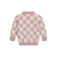 Жилетка Guess за момиче с розово-бяло каре и сърца