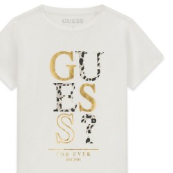 Тениска Guess за момиче с принтирано лого
