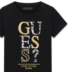 Тениска Guess за момиче с принтирано лого