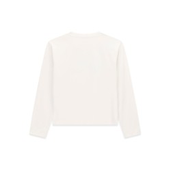 Памучна блуза Guess за момиче с камъчета и лого