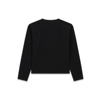 Памучна блуза Guess за момиче с камъчета и лого