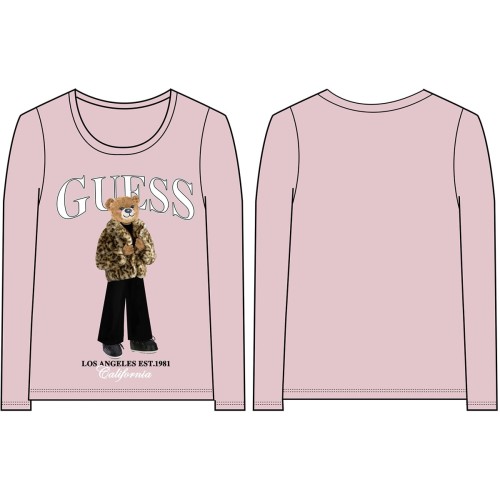 Блуза  Guess за момиче с принт мече regular fit