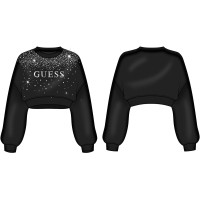 Суитчър блуза  Guess за момиче с лого отпред